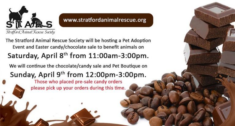 Pet Adoption Event and Easter candy/chocolate sale