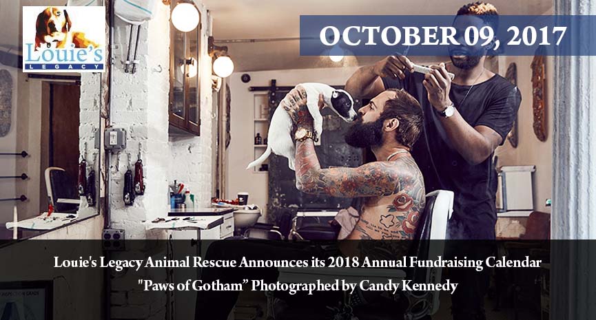 You are currently viewing Louie’s Legacy Animal Rescue Announces its 2018 Annual Fundraising Calendar Paws of Gotham Photographed by Candy Kennedy